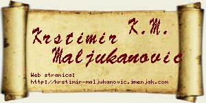Krstimir Maljukanović vizit kartica